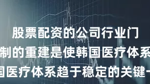 股票配资的公司行业门户协商机制的重建是使韩国医疗体系趋于稳定的关键一步